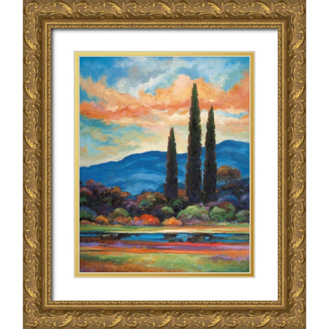 The Heart Of Provence Gold Ornate Wood Framed Art Print with Double Matting by Zaccheo, John