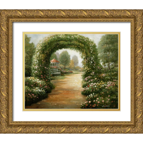 Archway Gold Ornate Wood Framed Art Print with Double Matting by Zaccheo, John