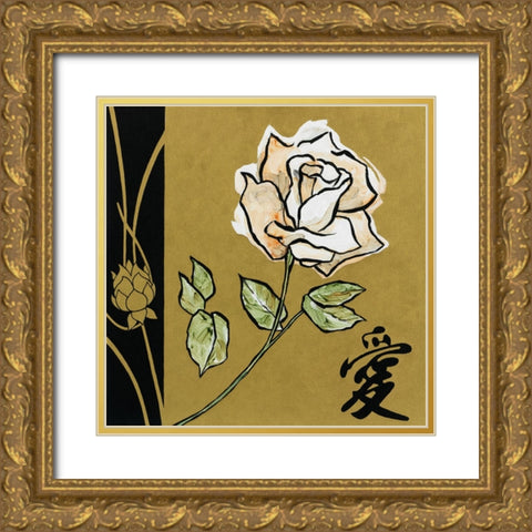 Asian Rose Gold Ornate Wood Framed Art Print with Double Matting by Zaccheo, John