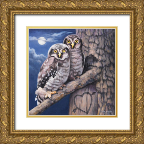 Mates For Life Gold Ornate Wood Framed Art Print with Double Matting by Zaccheo, John
