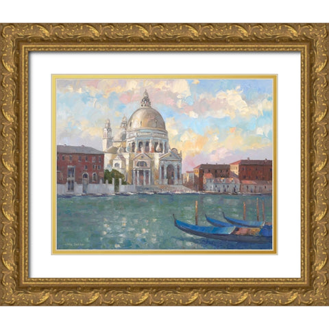 Venice Light Gold Ornate Wood Framed Art Print with Double Matting by Zaccheo, John