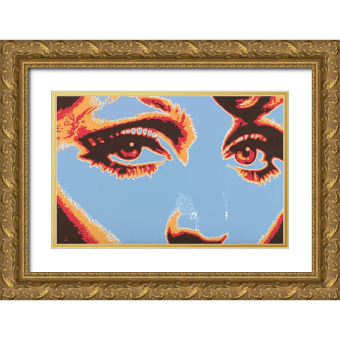 Captivating Eyes Gold Ornate Wood Framed Art Print with Double Matting by Zaccheo, John