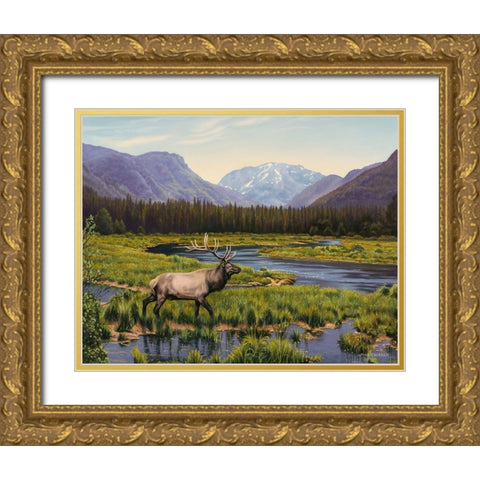 Meadows of Grand Lake, Colorado Gold Ornate Wood Framed Art Print with Double Matting by Zaccheo, John