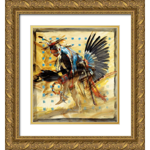 Shift Gold Ornate Wood Framed Art Print with Double Matting by Knauf, J.E.