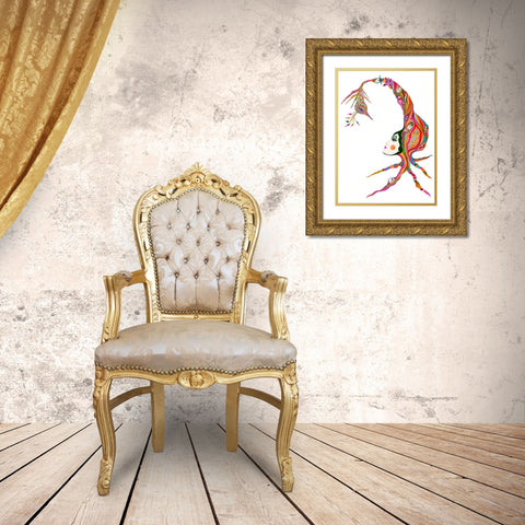 I See You Gold Ornate Wood Framed Art Print with Double Matting by Kwerki Studios
