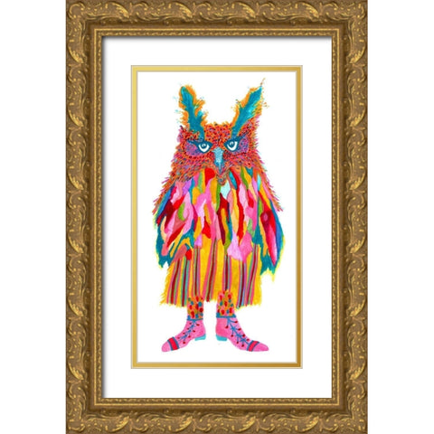 Olivia Gold Ornate Wood Framed Art Print with Double Matting by Kwerki Studios