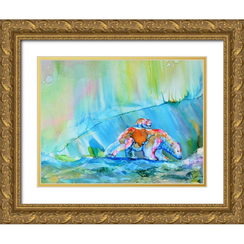 By the Light of Aurora Gold Ornate Wood Framed Art Print with Double Matting by Art by Leslie Franklin