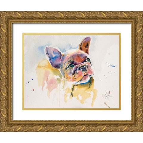 Will There Be Cake Gold Ornate Wood Framed Art Print with Double Matting by Art by Leslie Franklin