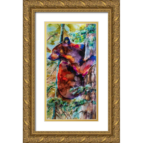 Cub Scouting Gold Ornate Wood Framed Art Print with Double Matting by Art by Leslie Franklin
