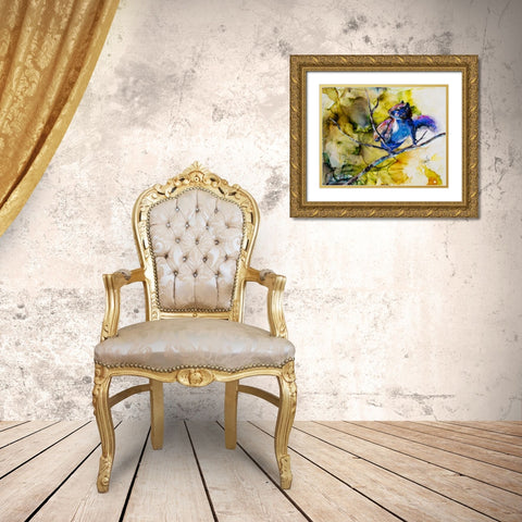 Did Someone Call Me_ Gold Ornate Wood Framed Art Print with Double Matting by Art by Leslie Franklin