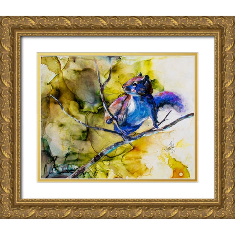 Did Someone Call Me_ Gold Ornate Wood Framed Art Print with Double Matting by Art by Leslie Franklin