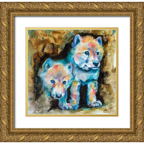 Double Debut Gold Ornate Wood Framed Art Print with Double Matting by Art by Leslie Franklin