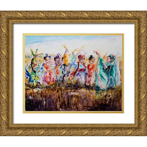 We reap what we sow Gold Ornate Wood Framed Art Print with Double Matting by Art by Leslie Franklin