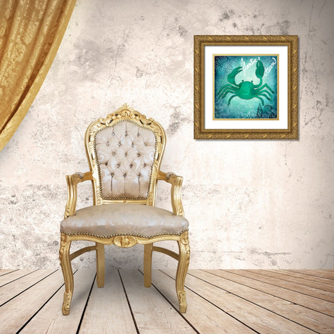 Ocean Atlantic Ocean Gold Ornate Wood Framed Art Print with Double Matting by LightBoxJournal