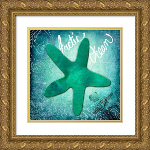 Ocean Arctic Ocean Gold Ornate Wood Framed Art Print with Double Matting by LightBoxJournal