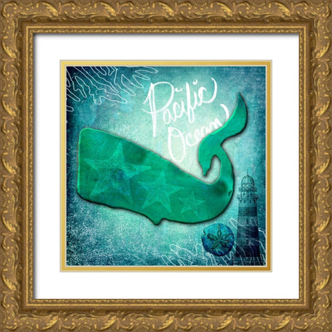 Ocean Pacific Ocean Gold Ornate Wood Framed Art Print with Double Matting by LightBoxJournal