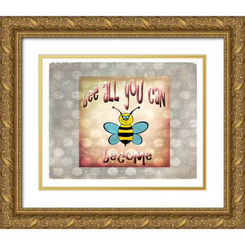 Bee All You Can Become 2 Gold Ornate Wood Framed Art Print with Double Matting by LightBoxJournal
