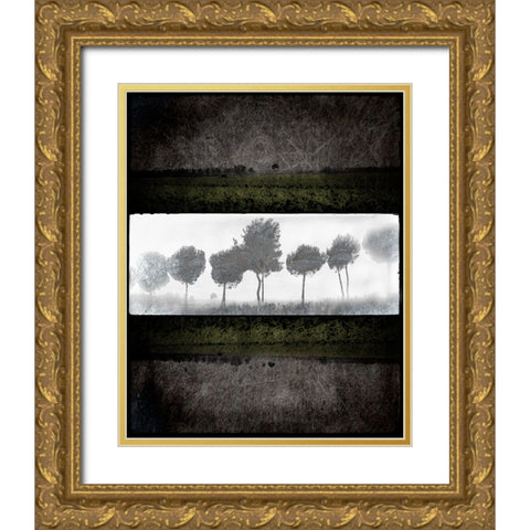 Black Tree 2 Gold Ornate Wood Framed Art Print with Double Matting by LightBoxJournal