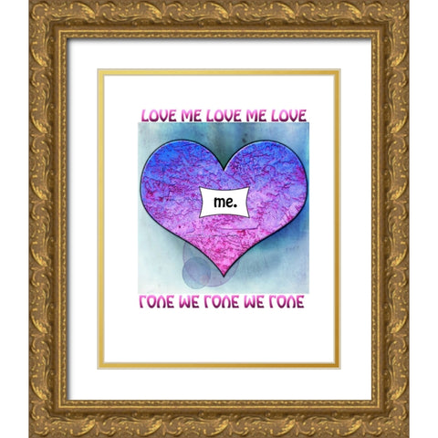Love Me Gold Ornate Wood Framed Art Print with Double Matting by LightBoxJournal