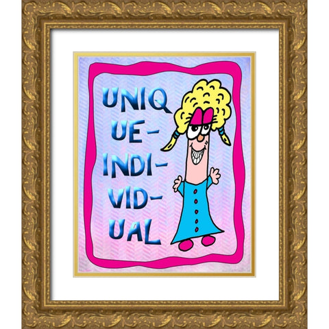 Unique Individual 2 Gold Ornate Wood Framed Art Print with Double Matting by LightBoxJournal