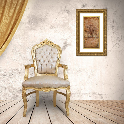 Autumn Tree Duo Gold Ornate Wood Framed Art Print with Double Matting by LightBoxJournal