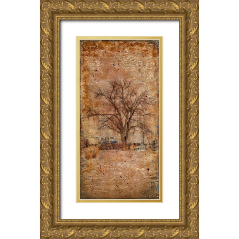 Autumn Tree Duo Gold Ornate Wood Framed Art Print with Double Matting by LightBoxJournal