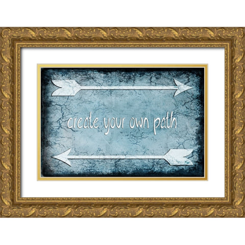 Choose Path Gold Ornate Wood Framed Art Print with Double Matting by LightBoxJournal