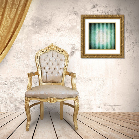 Good Times_Beach Stripes Gold Ornate Wood Framed Art Print with Double Matting by LightBoxJournal
