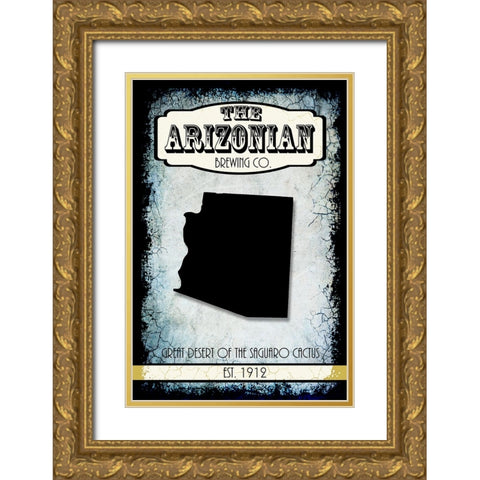 States Brewing Co_Arizona Gold Ornate Wood Framed Art Print with Double Matting by LightBoxJournal