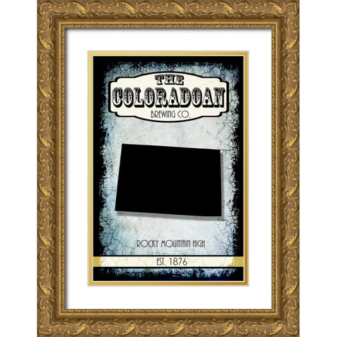 States Brewing Co_Colorado Gold Ornate Wood Framed Art Print with Double Matting by LightBoxJournal