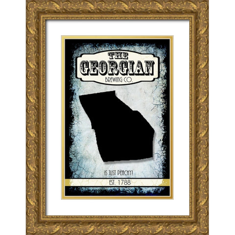 States Brewing Co_Georgia Gold Ornate Wood Framed Art Print with Double Matting by LightBoxJournal