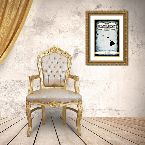 States Brewing Co_Hawaii Gold Ornate Wood Framed Art Print with Double Matting by LightBoxJournal