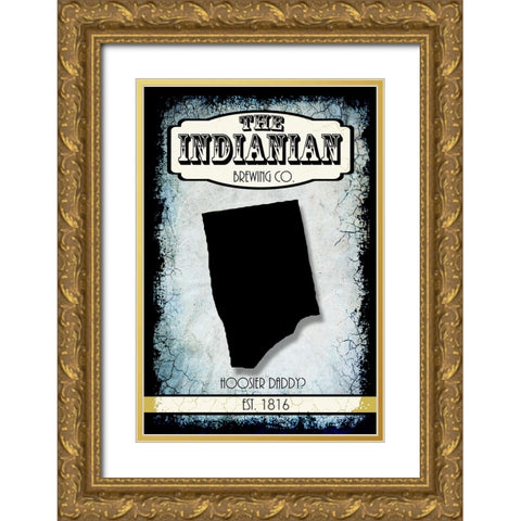 States Brewing Co_Indiania Gold Ornate Wood Framed Art Print with Double Matting by LightBoxJournal