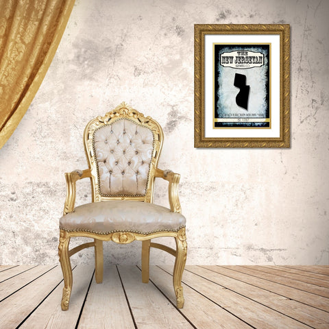 States Brewing Co_New Jersey Gold Ornate Wood Framed Art Print with Double Matting by LightBoxJournal