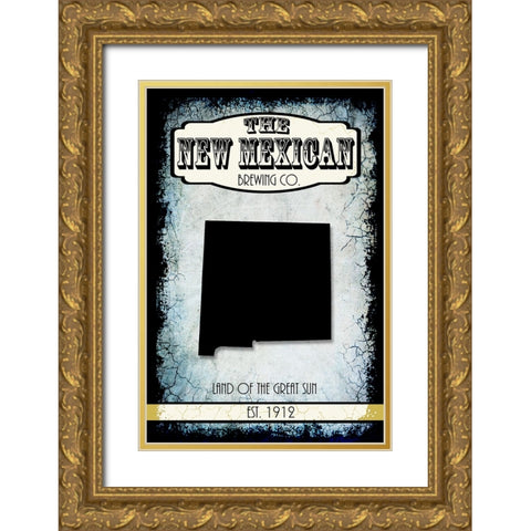 States Brewing Co_New Mexico Gold Ornate Wood Framed Art Print with Double Matting by LightBoxJournal