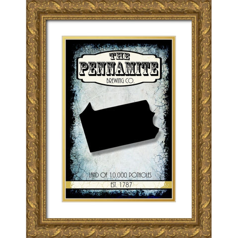 States Brewing Co_Pennsylvania Gold Ornate Wood Framed Art Print with Double Matting by LightBoxJournal