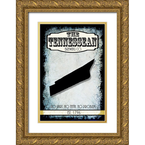 States Brewing Co_Tennesse Gold Ornate Wood Framed Art Print with Double Matting by LightBoxJournal