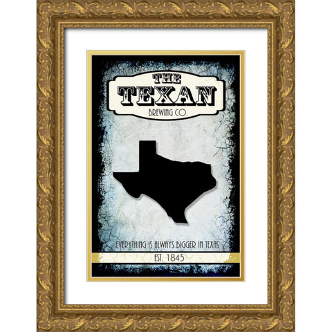 States Brewing Co_Texas Gold Ornate Wood Framed Art Print with Double Matting by LightBoxJournal