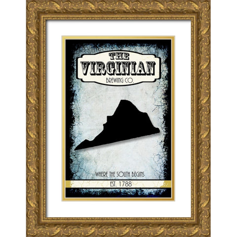 States Brewing Co_Virginia Gold Ornate Wood Framed Art Print with Double Matting by LightBoxJournal