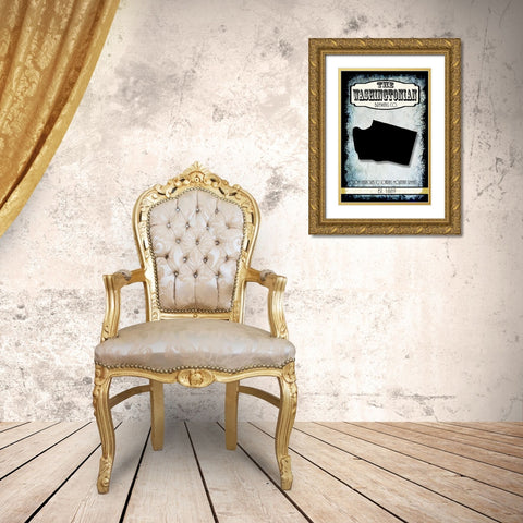 States Brewing Co_Washington Gold Ornate Wood Framed Art Print with Double Matting by LightBoxJournal