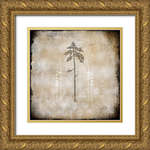 Moose Lodge 2 - Lodge Pole Gold Ornate Wood Framed Art Print with Double Matting by LightBoxJournal