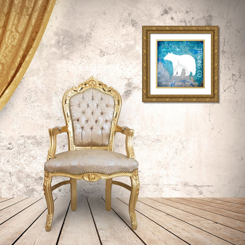 Polar Ice Gold Ornate Wood Framed Art Print with Double Matting by LightBoxJournal