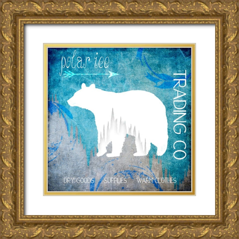 Polar Ice Gold Ornate Wood Framed Art Print with Double Matting by LightBoxJournal