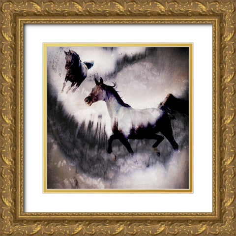 Black Mare - Dream 3 Gold Ornate Wood Framed Art Print with Double Matting by LightBoxJournal