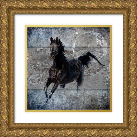 Black Mare 1 Gold Ornate Wood Framed Art Print with Double Matting by LightBoxJournal