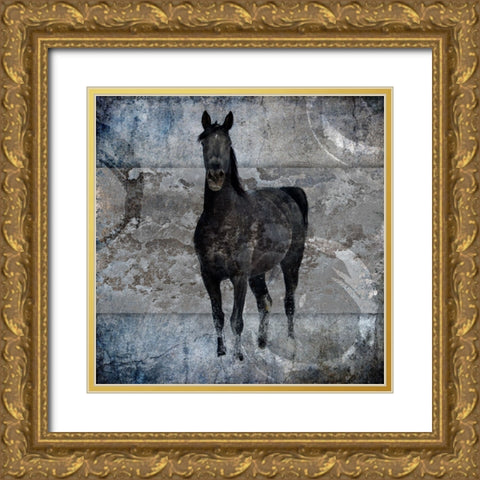 Black Mare 3 Gold Ornate Wood Framed Art Print with Double Matting by LightBoxJournal
