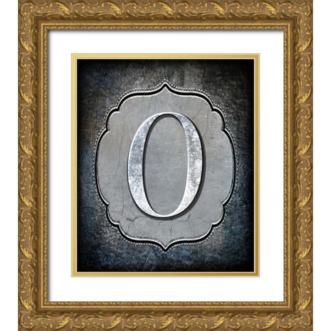 Letter O Gold Ornate Wood Framed Art Print with Double Matting by LightBoxJournal