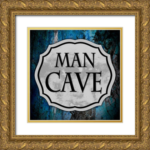 Man Cave 1 Gold Ornate Wood Framed Art Print with Double Matting by LightBoxJournal