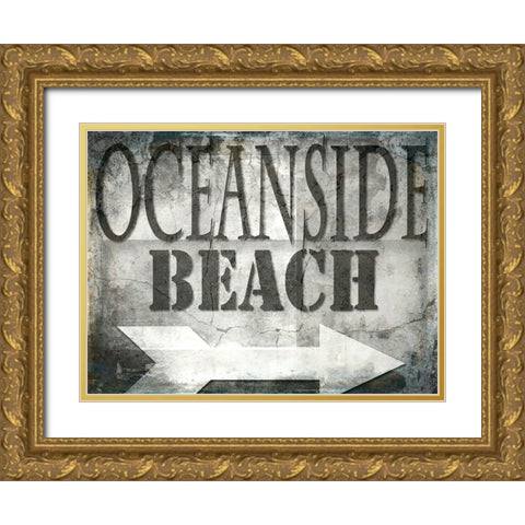 Surfside Oceanside Gold Ornate Wood Framed Art Print with Double Matting by LightBoxJournal
