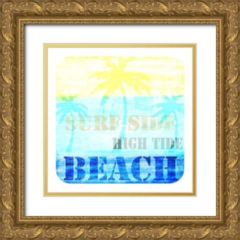 Welcome Beach 1 Gold Ornate Wood Framed Art Print with Double Matting by LightBoxJournal